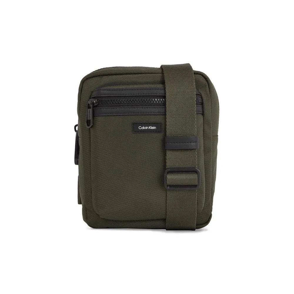 Calvin Klein Men's Green Recycled Polyester Messenger Bag