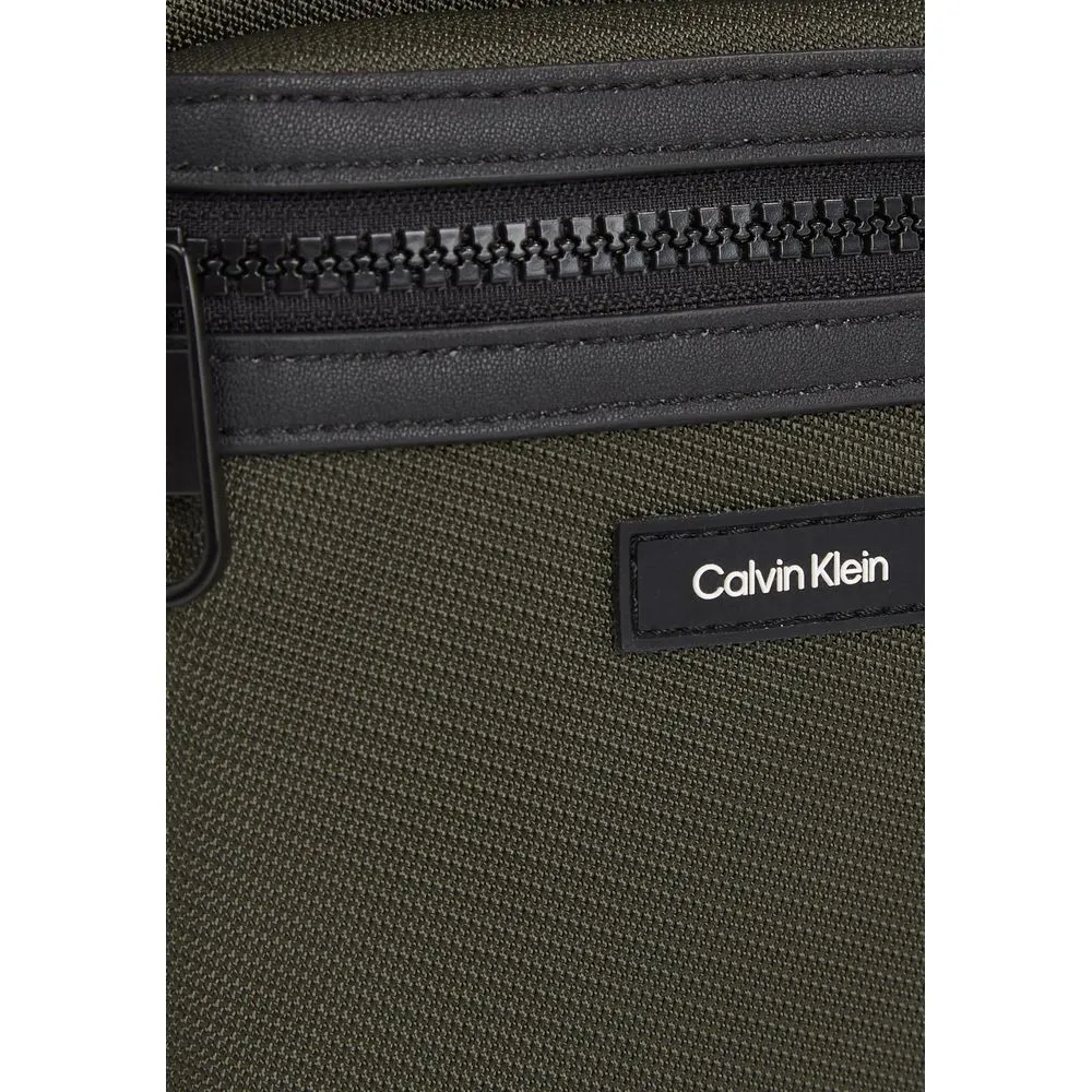 Calvin Klein Men's Green Recycled Polyester Messenger Bag