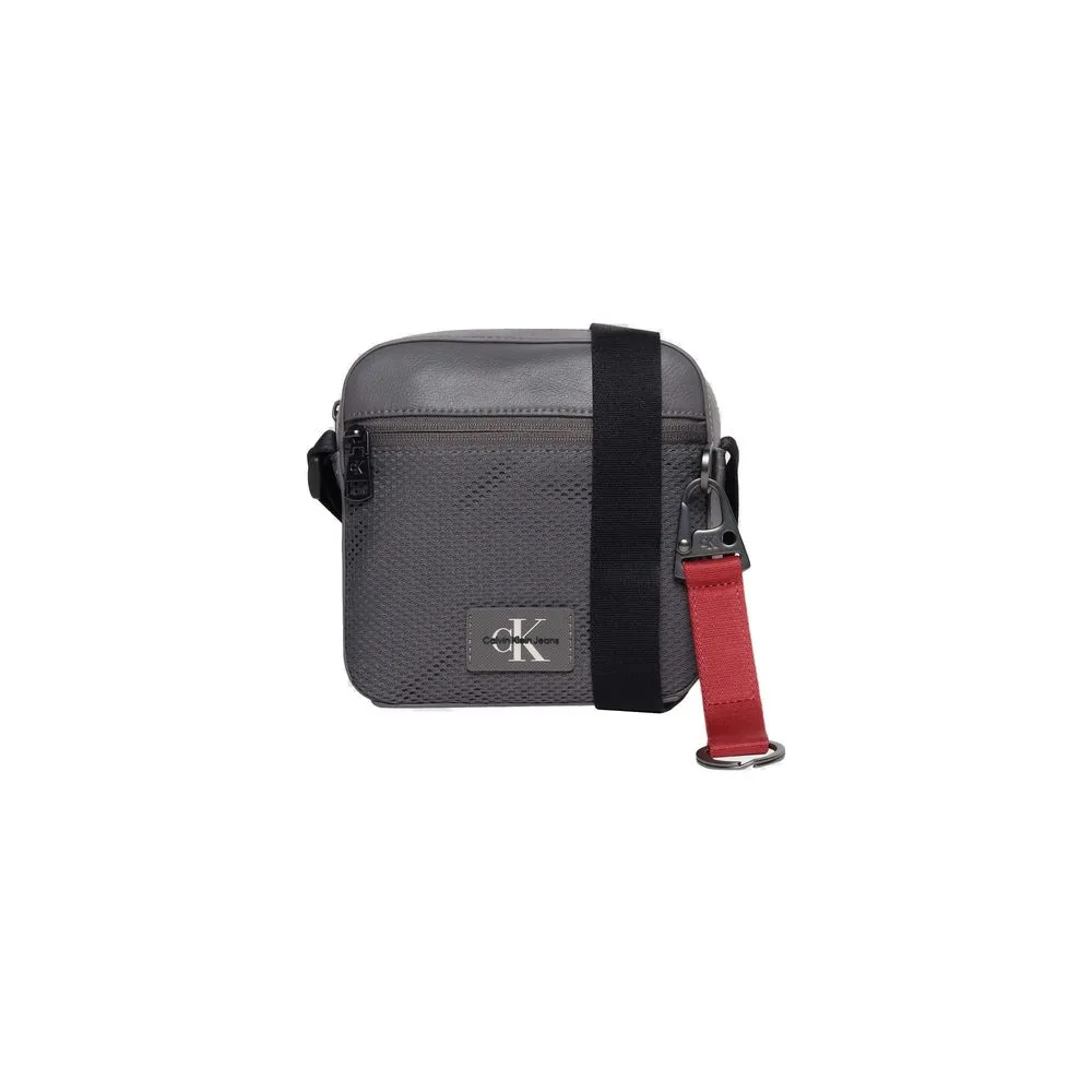Calvin Klein Men's Gray Recycled Polyester Messenger Bag