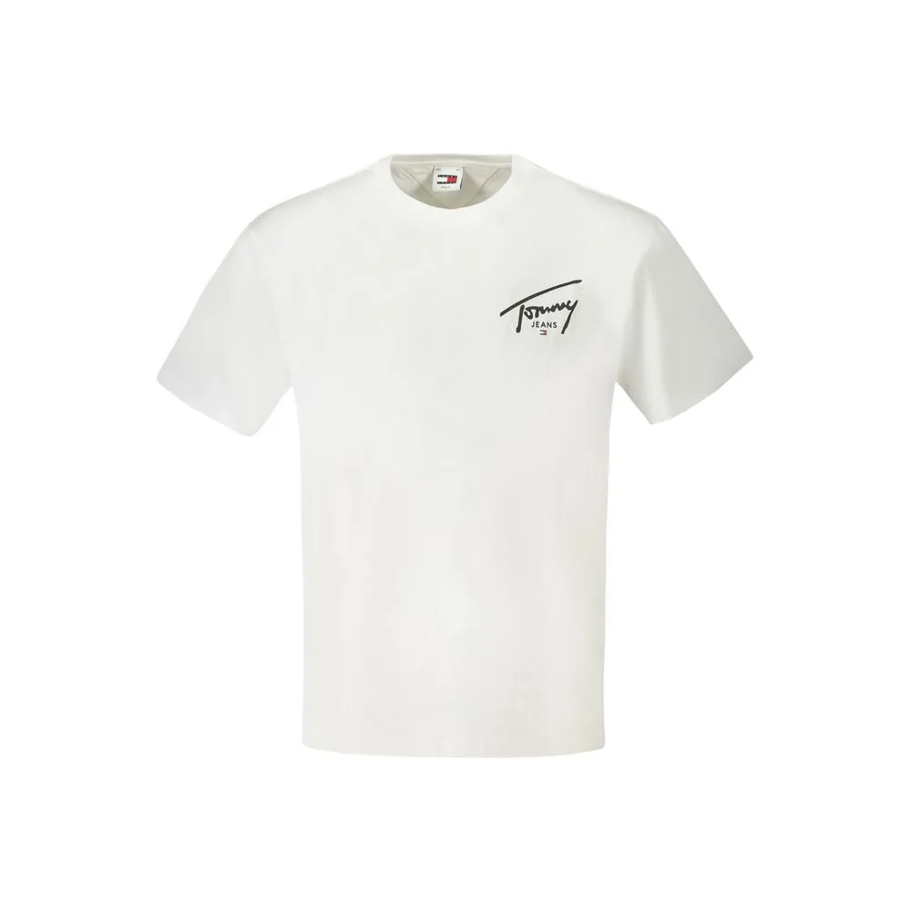 Tommy Hilfiger White Cotton Men T-Shirt