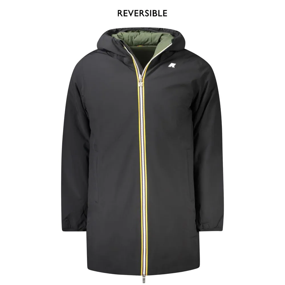 K-WAY Men's Black Nylon Men's Reversible Jacket
