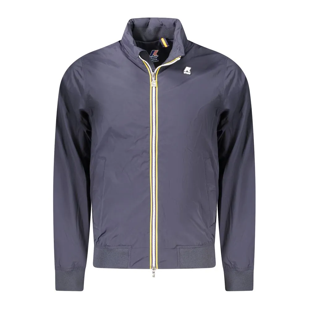K-WAY Blue Nylon Men Jacket
