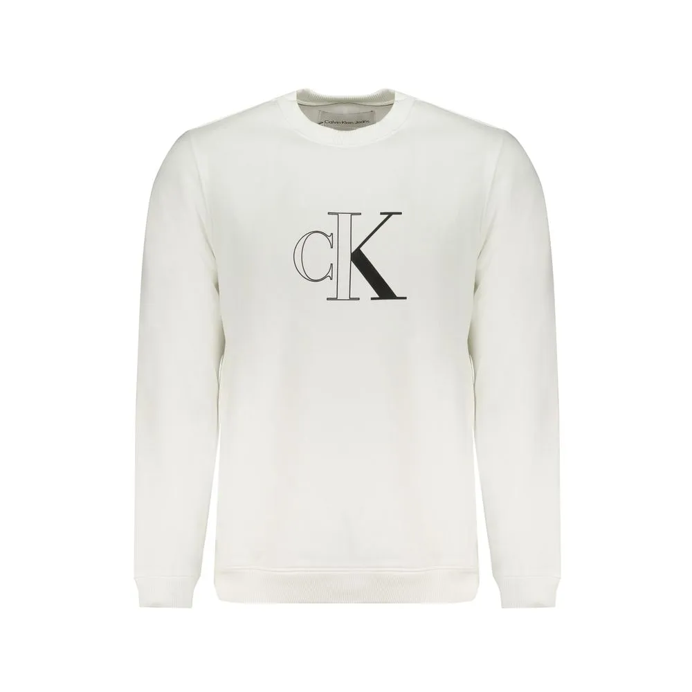 Calvin Klein Men's White Cotton Sweater