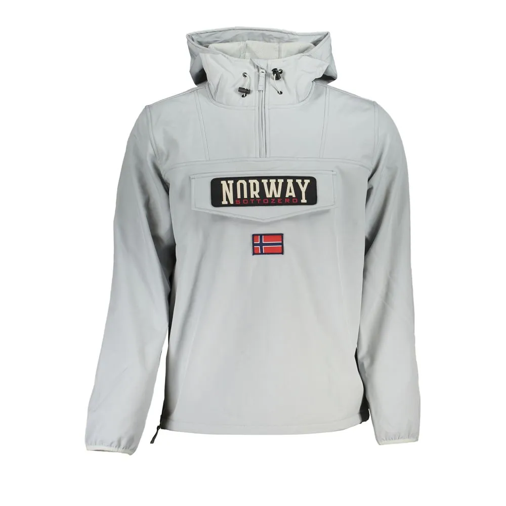 Norway 1963 Men's Gray Soft Shell Hooded Jacket
