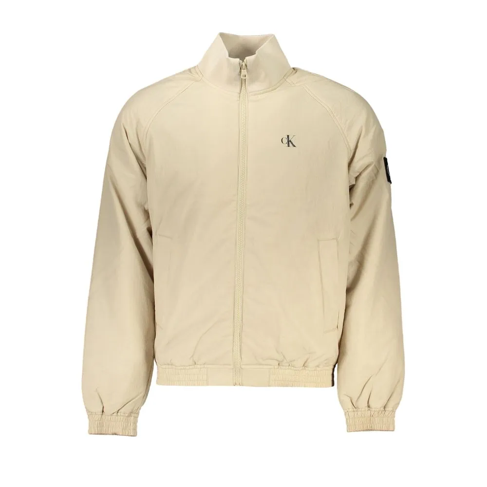 Calvin Klein Men's Chic Beige Long Sleeve Designer Jacket