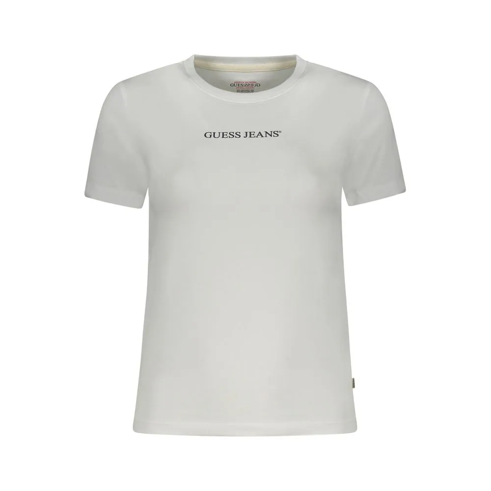 Guess Jeans Women's White Cotton Tops & T-Shirt