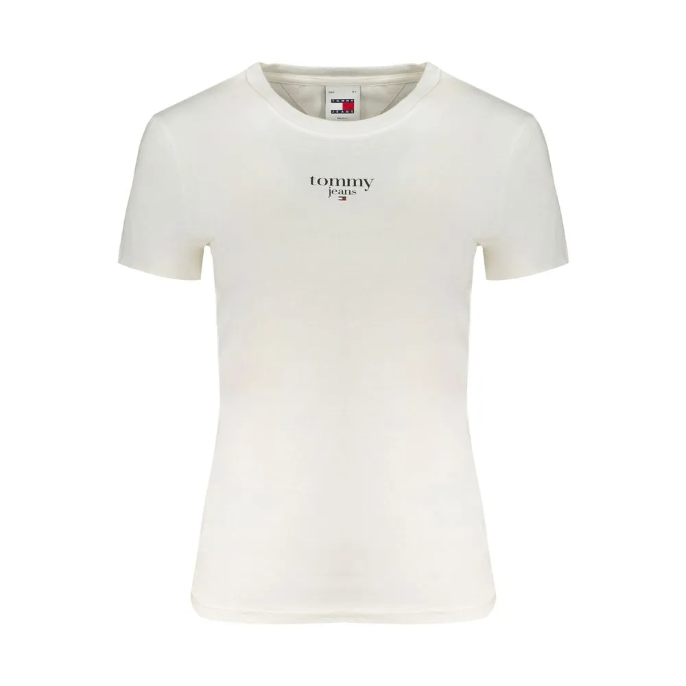 Tommy Hilfiger Women's White Cotton Tops & T-Shirt