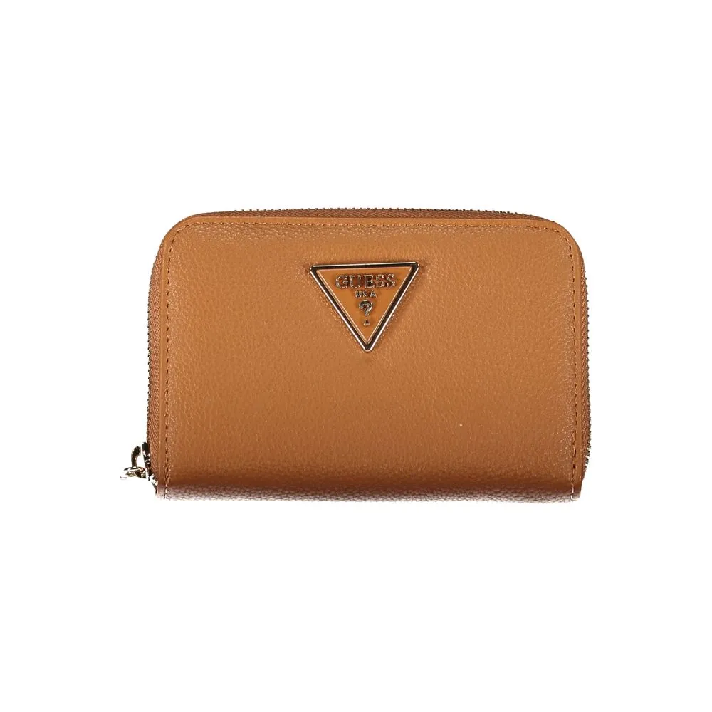 Guess Jeans Women's Chic Brown Wallet with Ample Storage