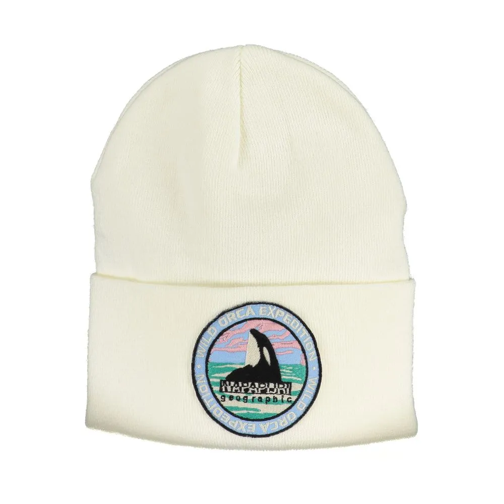Napapijri Men's White Acrylic Hats & Cap