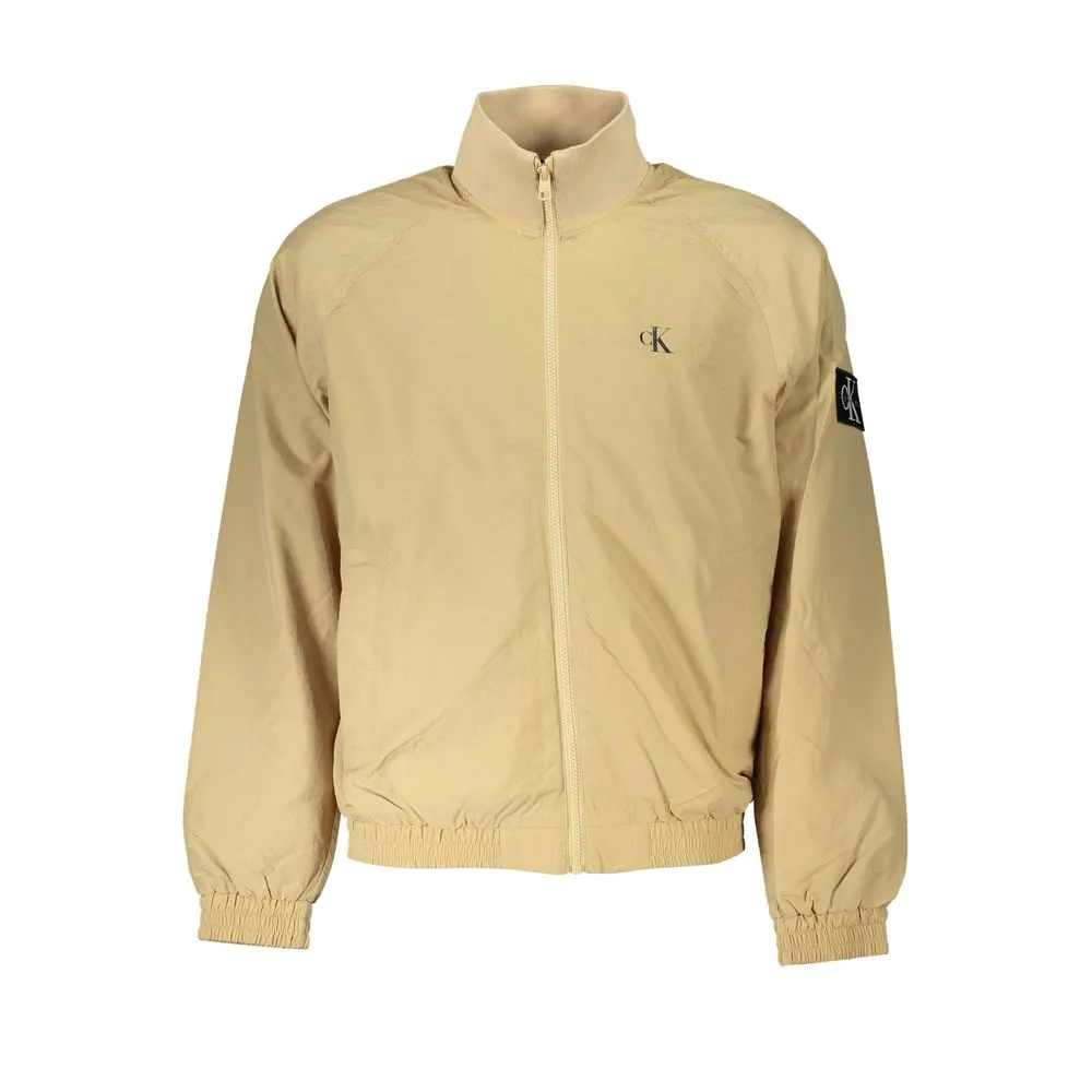 Calvin Klein Men's Beige Long Sleeved Sports Jacket