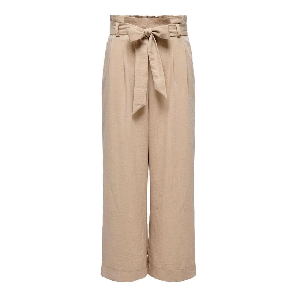 Only Women's Beige Viscose Jeans & Pant
