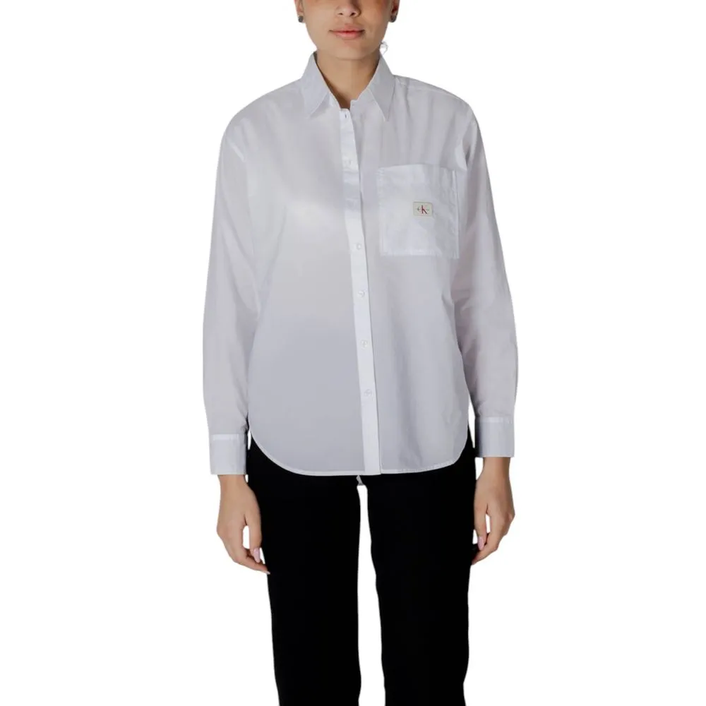 Calvin Klein Jeans Women's White Cotton Sweater