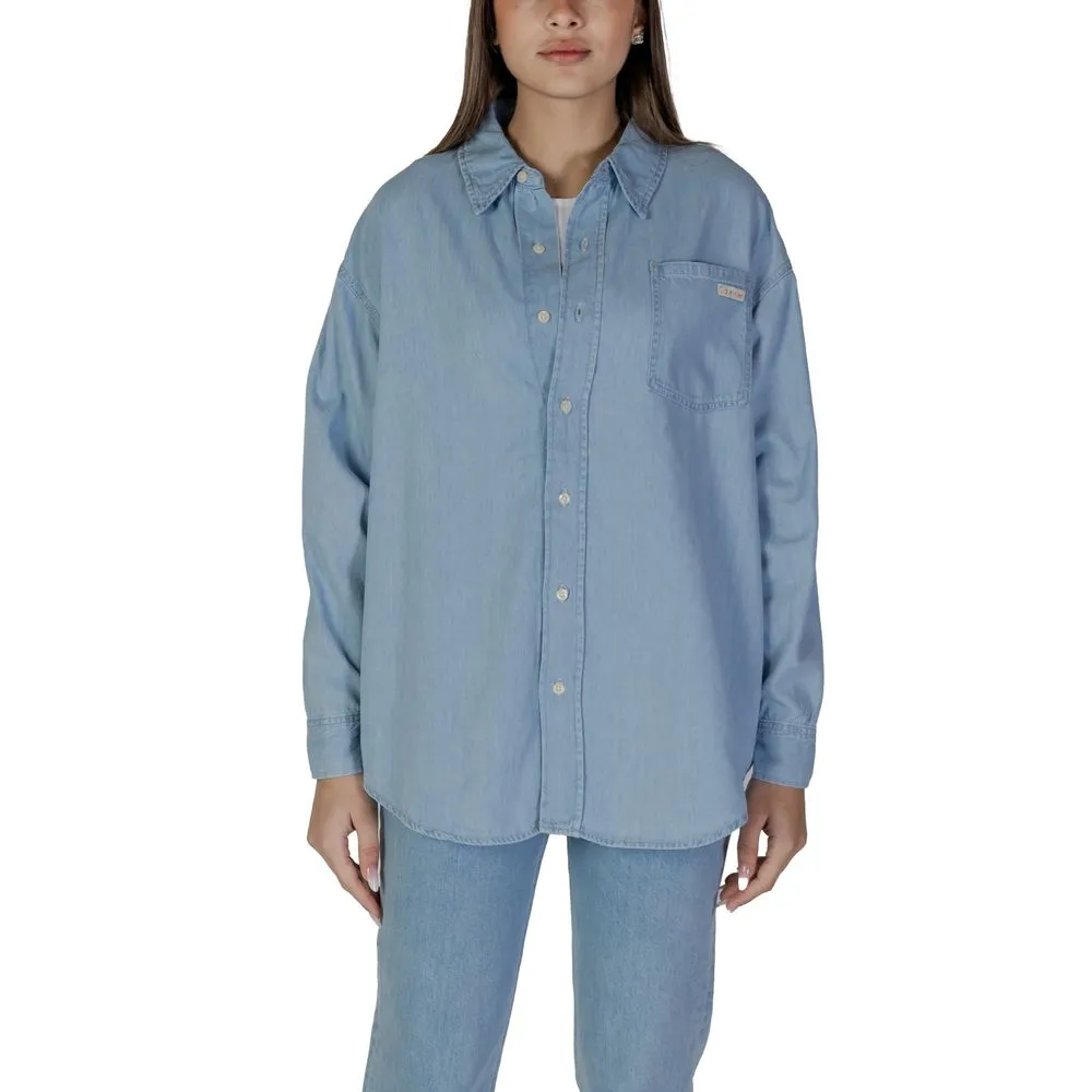Calvin Klein Jeans Women's Light Blue Cotton Sweater