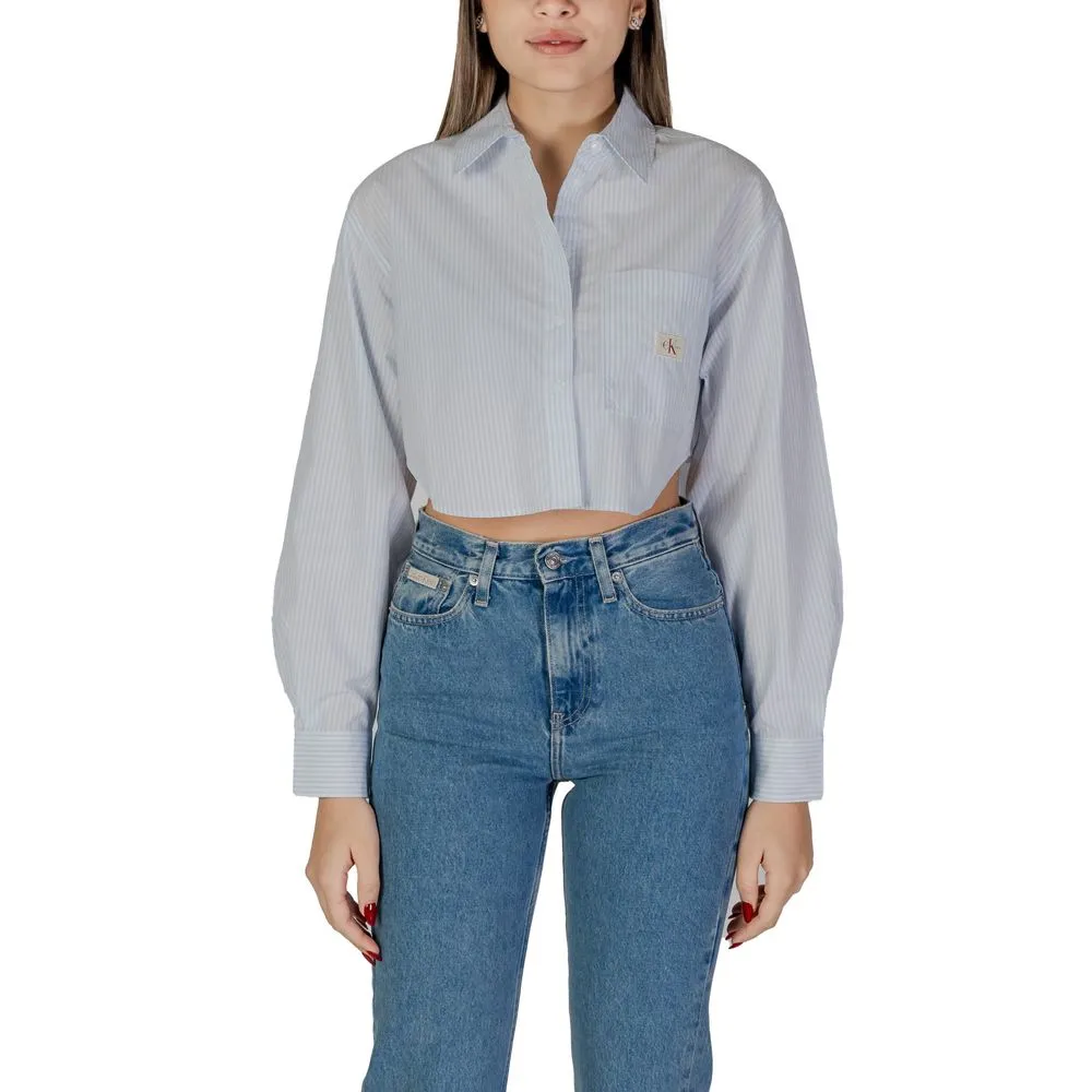 Calvin Klein Jeans Women's Blue Cotton Sweater