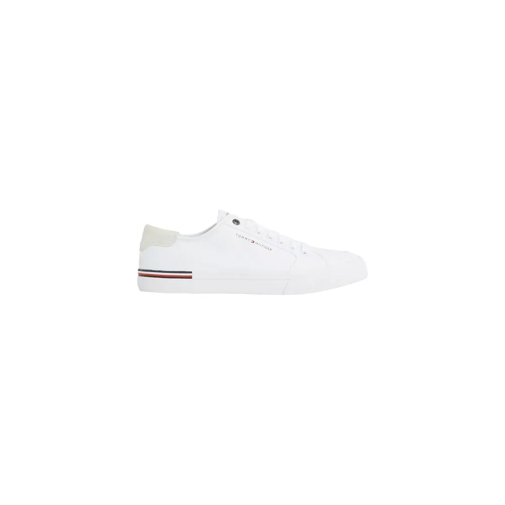 Tommy Hilfiger Men's White Recycled Cotton Sneaker