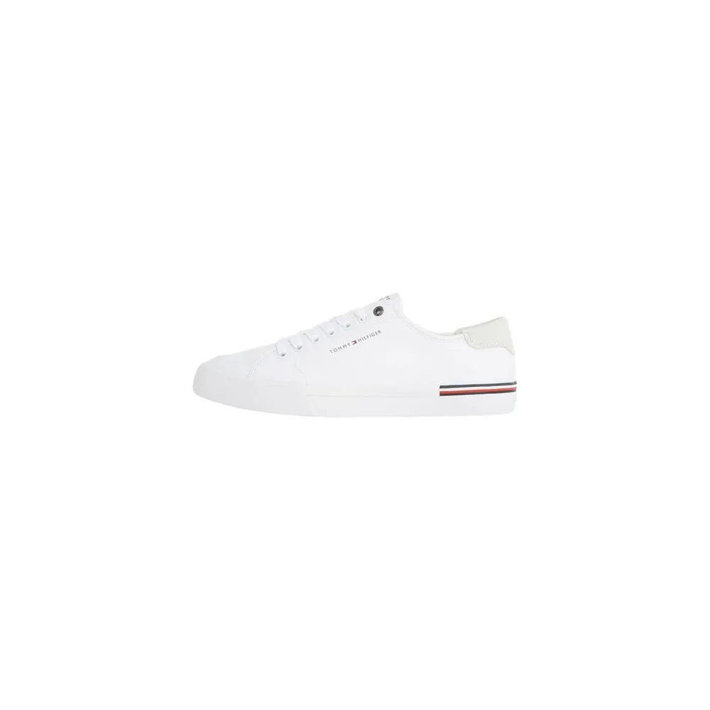 Tommy Hilfiger Men's White Recycled Cotton Sneaker