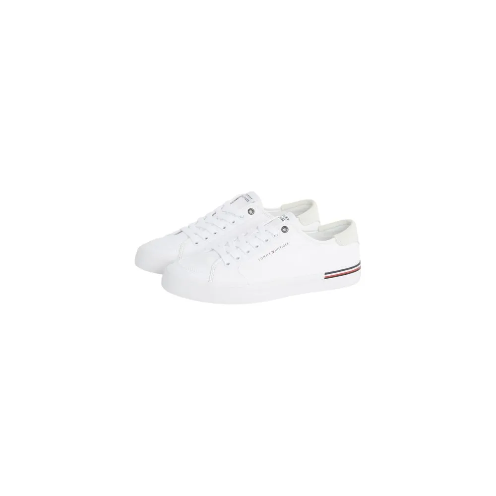 Tommy Hilfiger Men's White Recycled Cotton Sneaker