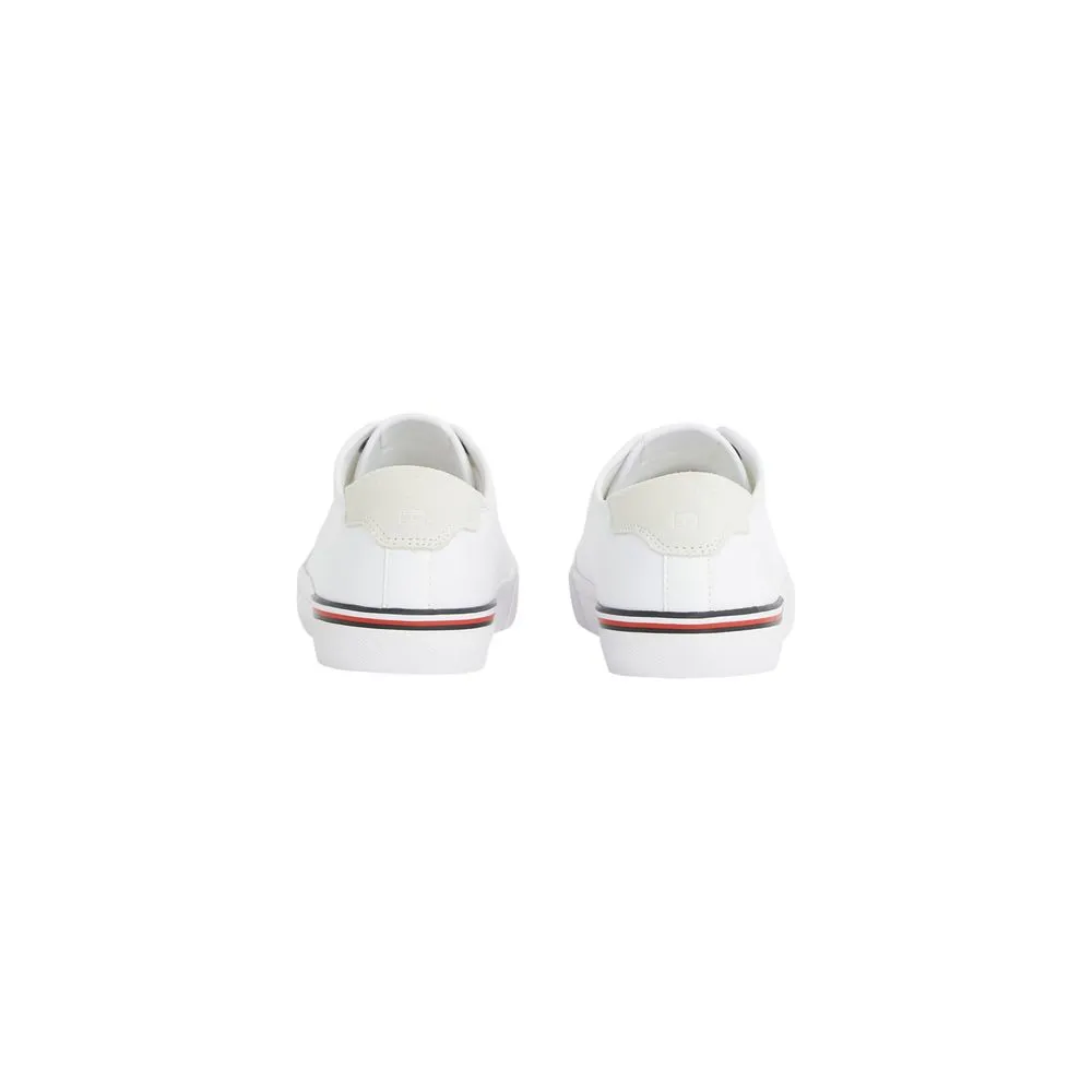 Tommy Hilfiger Men's White Recycled Cotton Sneaker