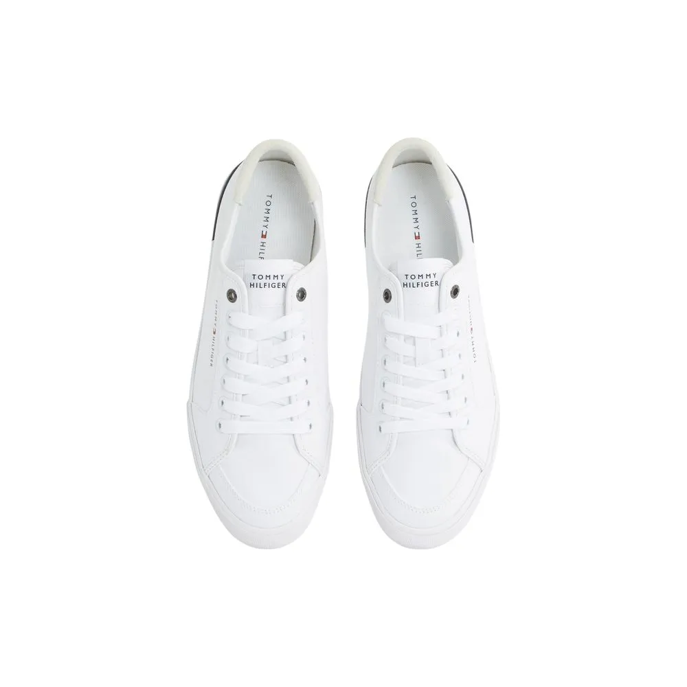 Tommy Hilfiger Men's White Recycled Cotton Sneaker
