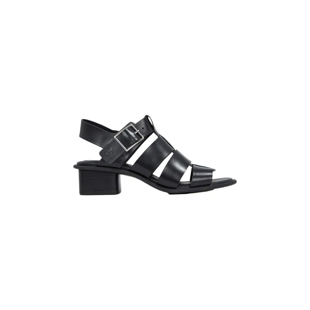 Calvin Klein Jeans Women's Black Polyester Sandal