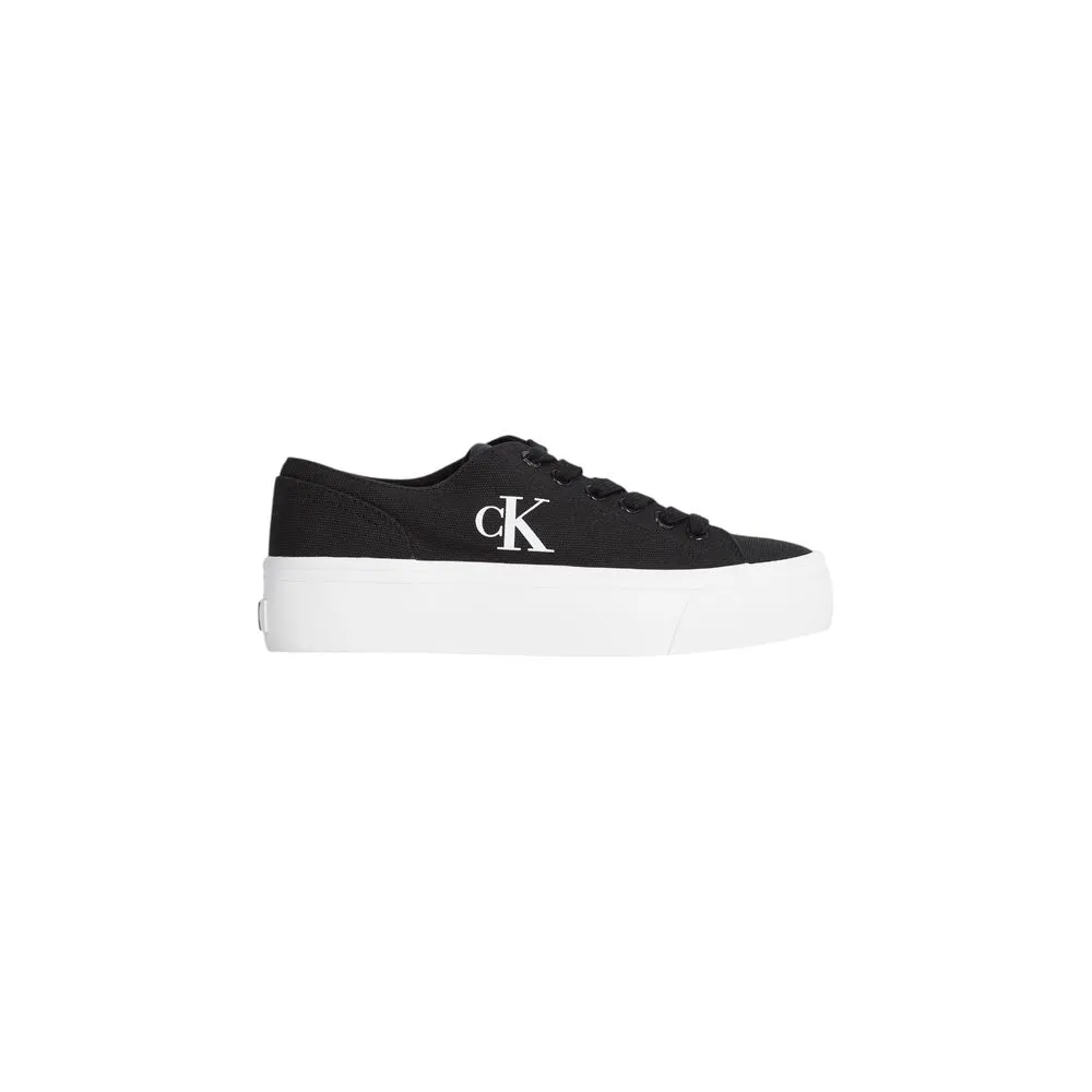 Calvin Klein Jeans Women's Black And White Recycled Cotton Sneaker