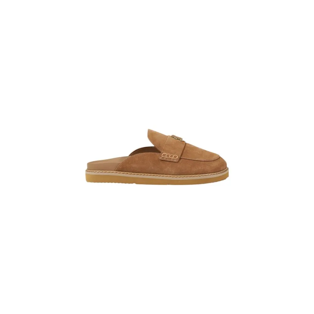 Tommy Hilfiger Women's Beige Leather Flat Shoe