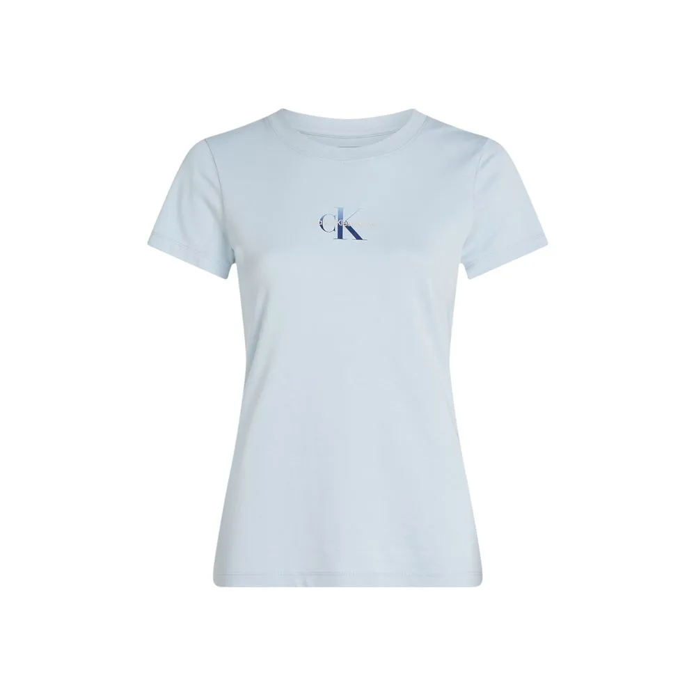 Calvin Klein Jeans Women's Blue Cotton Rigenerato Tops & T-Shirt