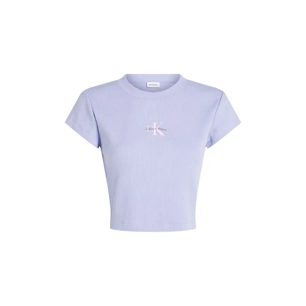 Calvin Klein Jeans Women's Purple Cotton Tops & T-Shirt