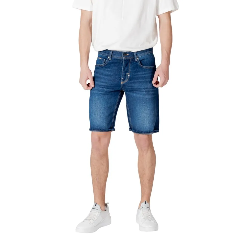Antony Morato Men's Blue Cotton Short