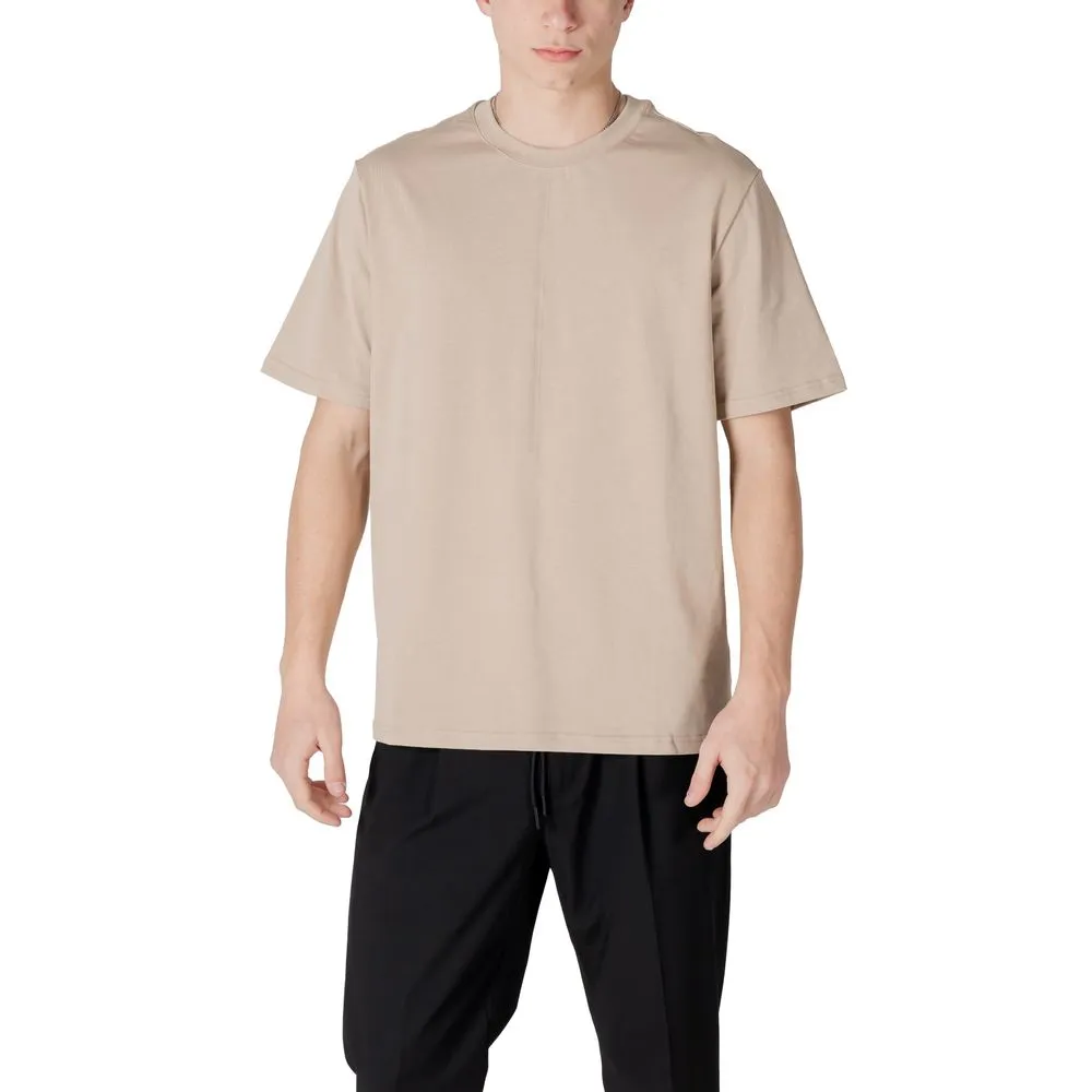 Antony Morato Men's Beige Cotton T-Shirt