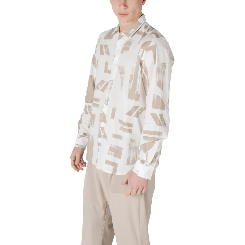 Antony Morato Men's Beige Viscose Shirt