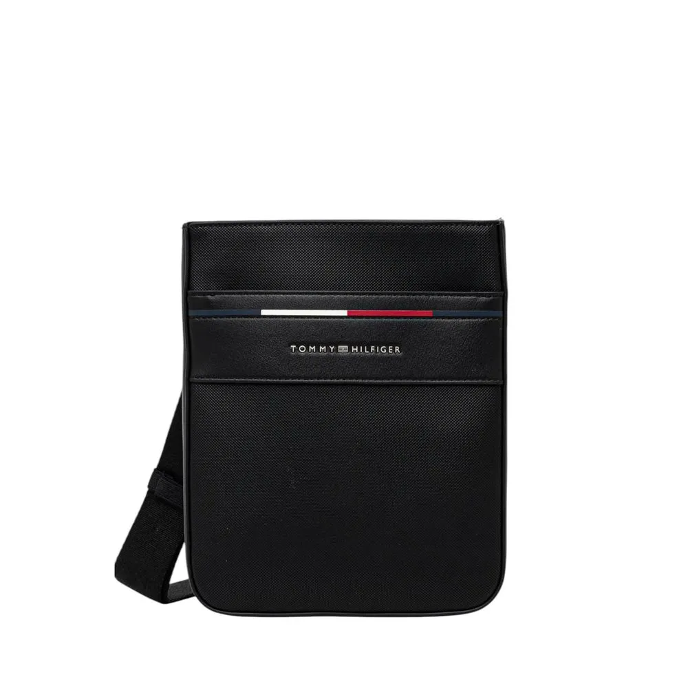 Tommy Hilfiger Men's Black Polyethylene Messenger Bag