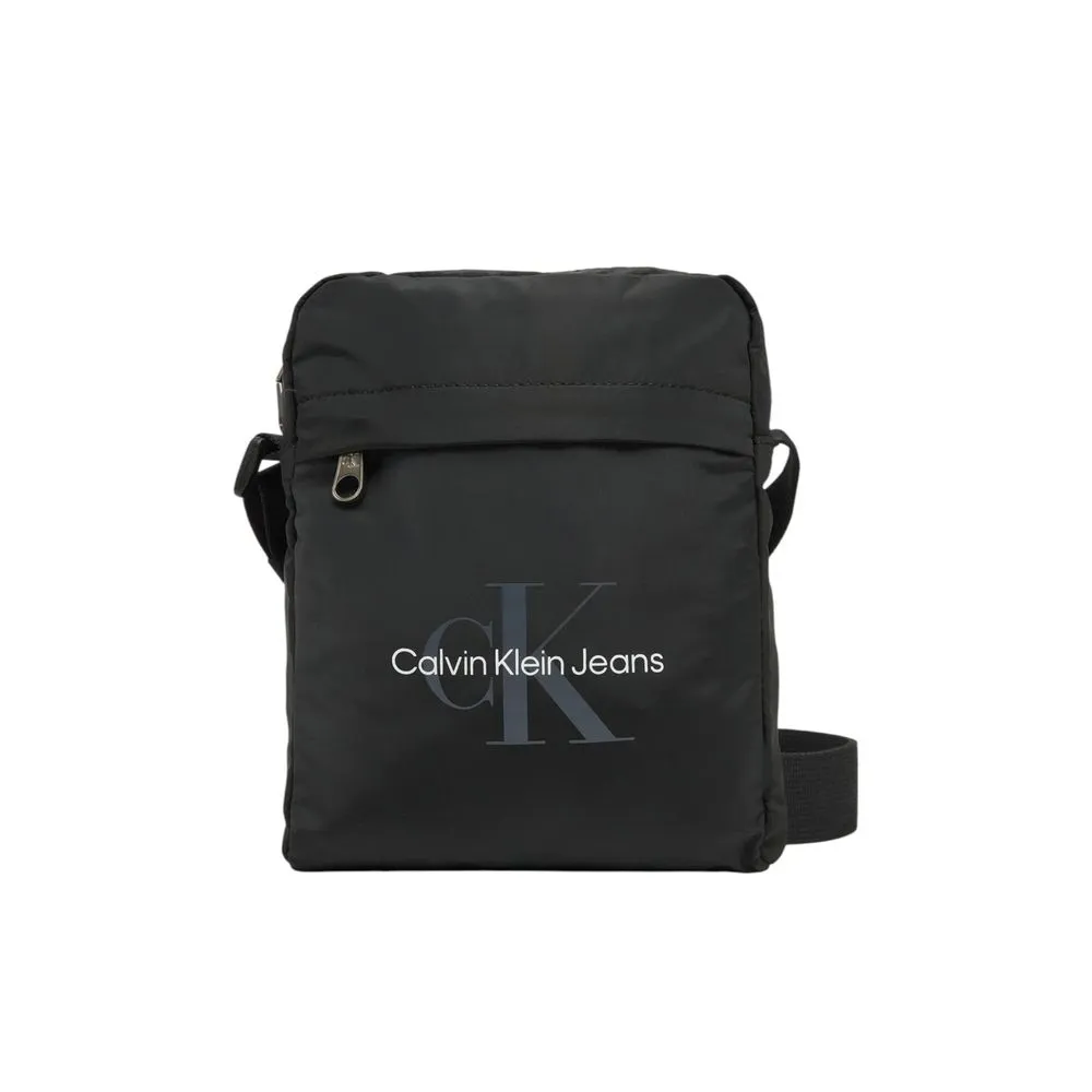 Calvin Klein Jeans Men's Black Recycled Polyester Messenger Bag