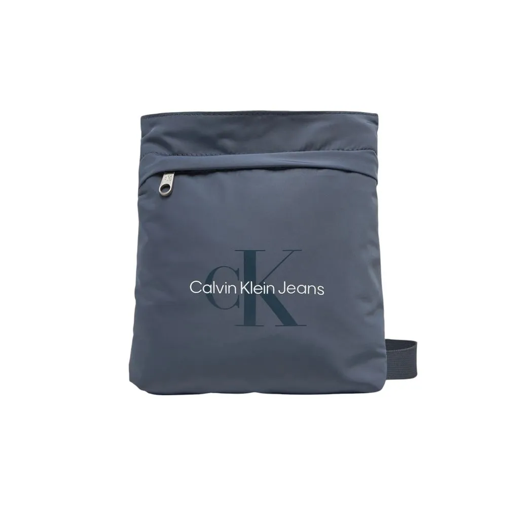 Calvin Klein Jeans Men's Blue Recycled Polyester Messenger Bag