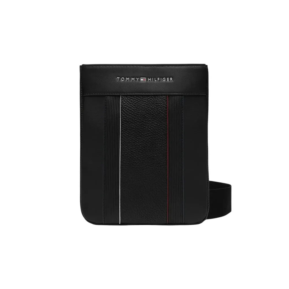 Tommy Hilfiger Men's Black Polyethylene Messenger Bag