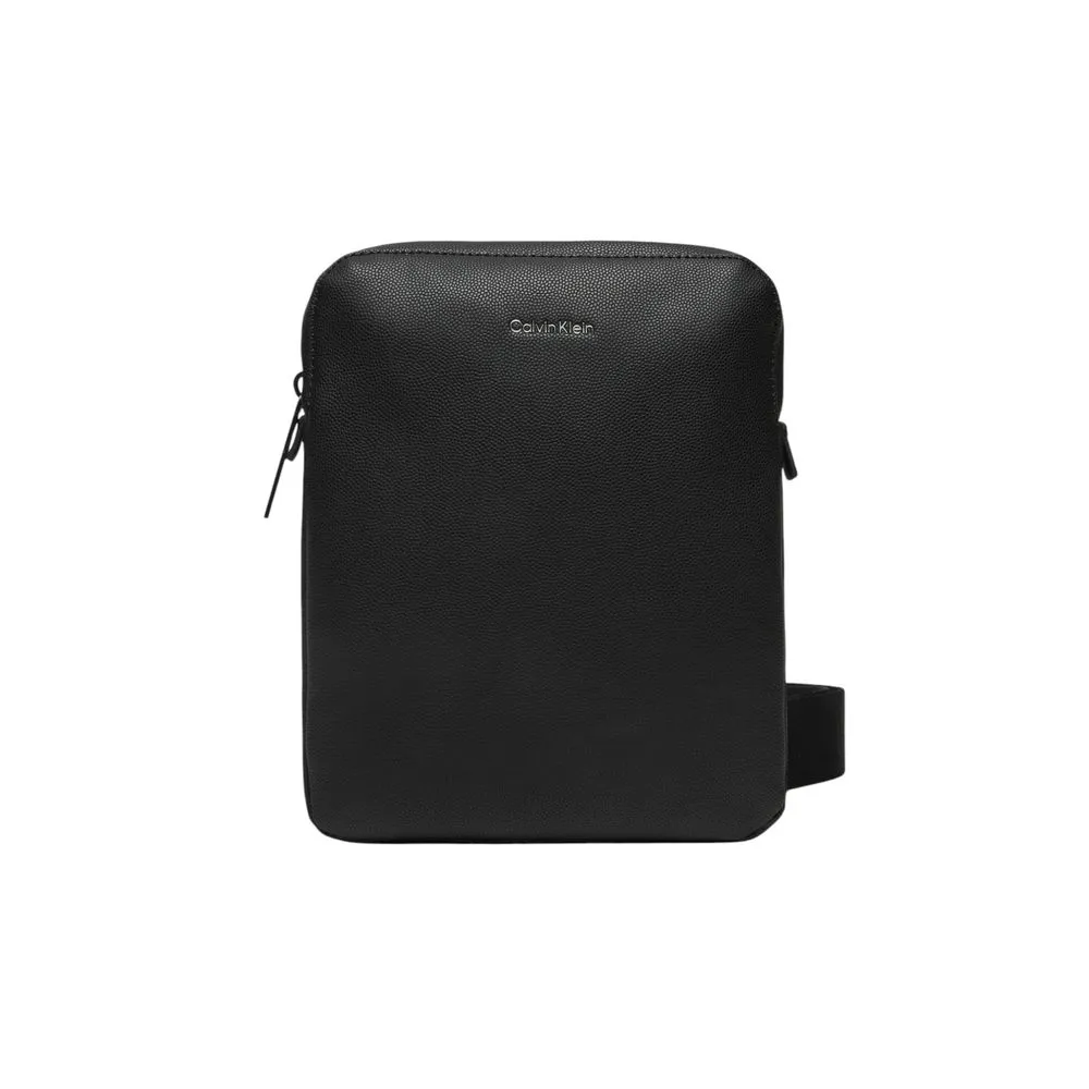 Calvin Klein Men's Black Recycled Polyester Messenger Bag
