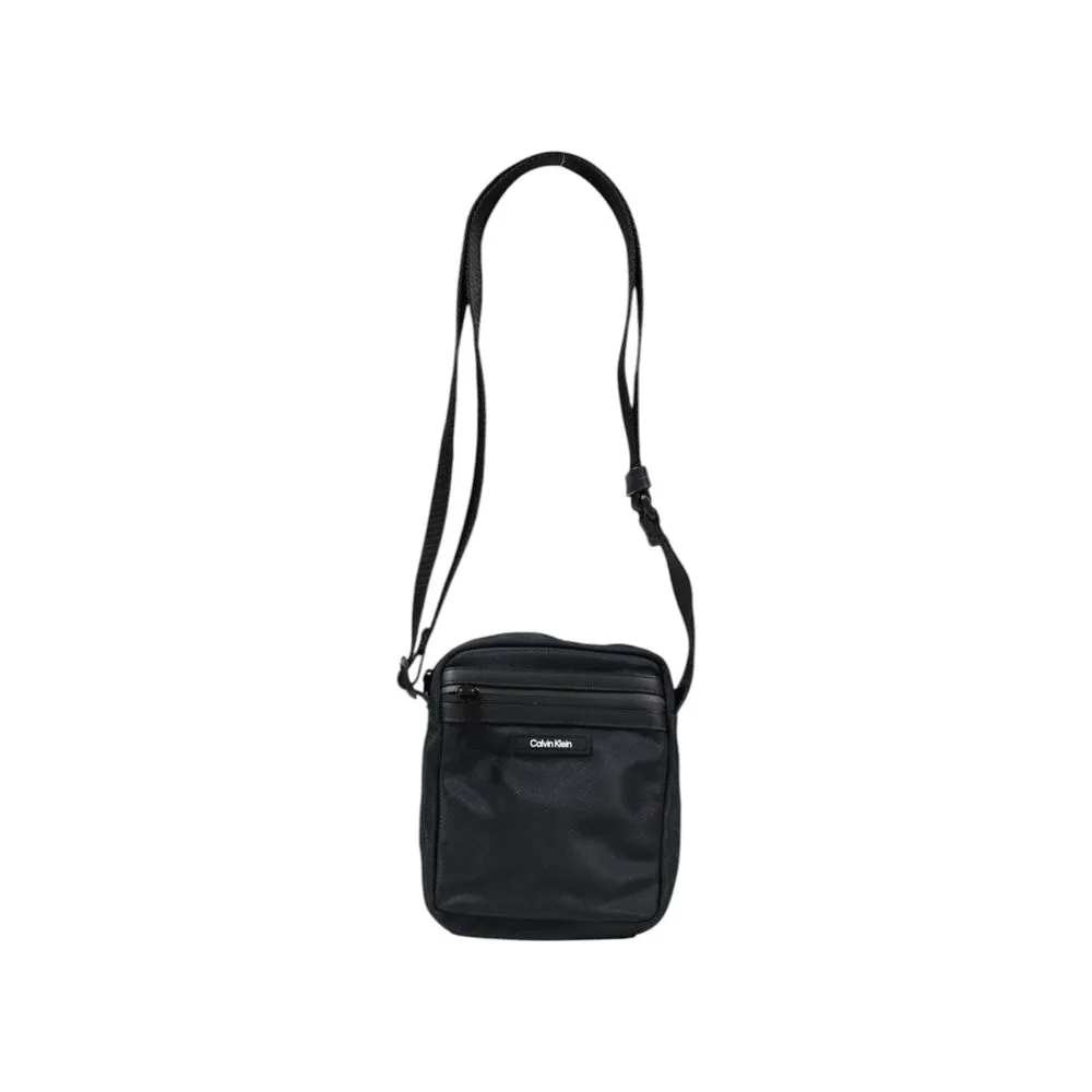 Calvin Klein Men's Black Recycled Polyester Messenger Bag