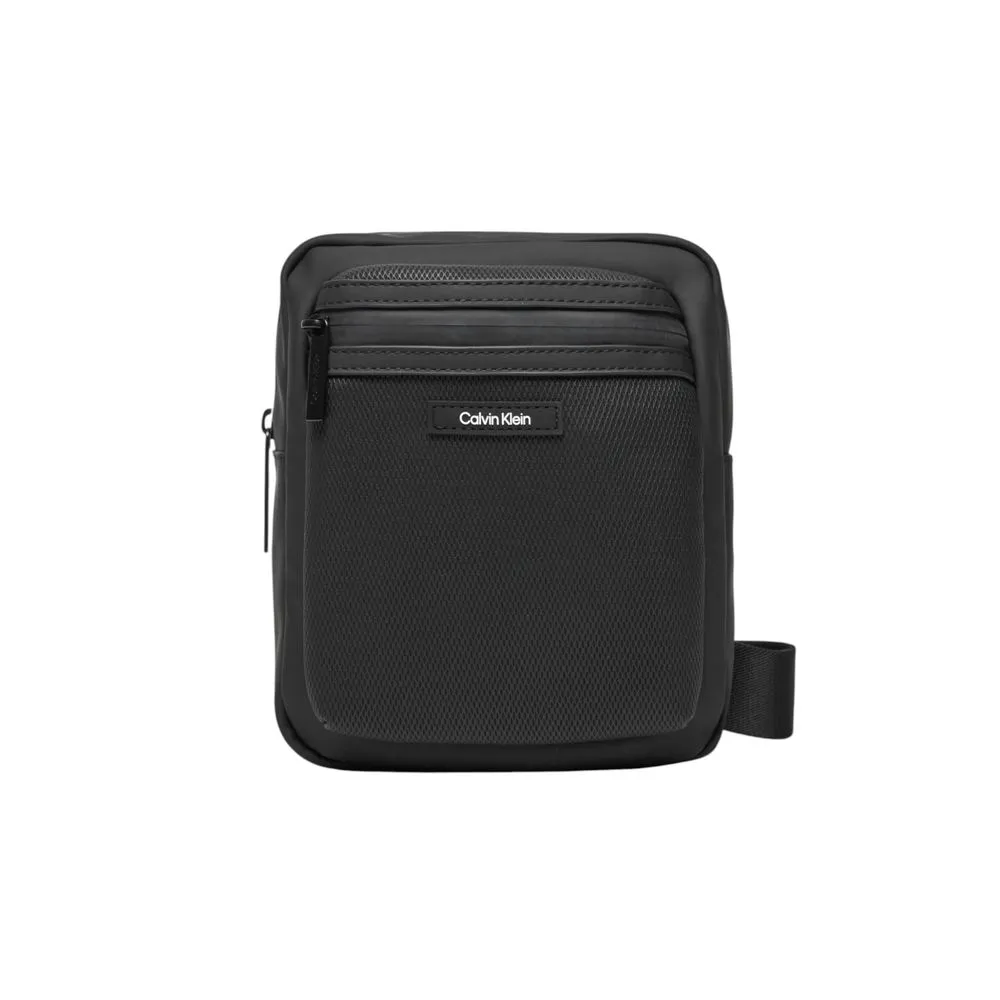Calvin Klein Men's Black Polyethylene Messenger Bag