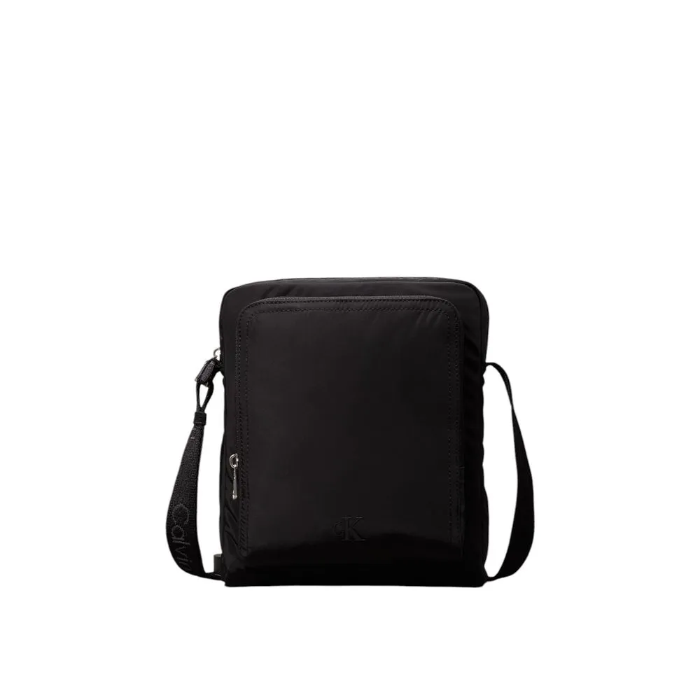 Calvin Klein Men's Black Recycled Polyester Messenger Bag