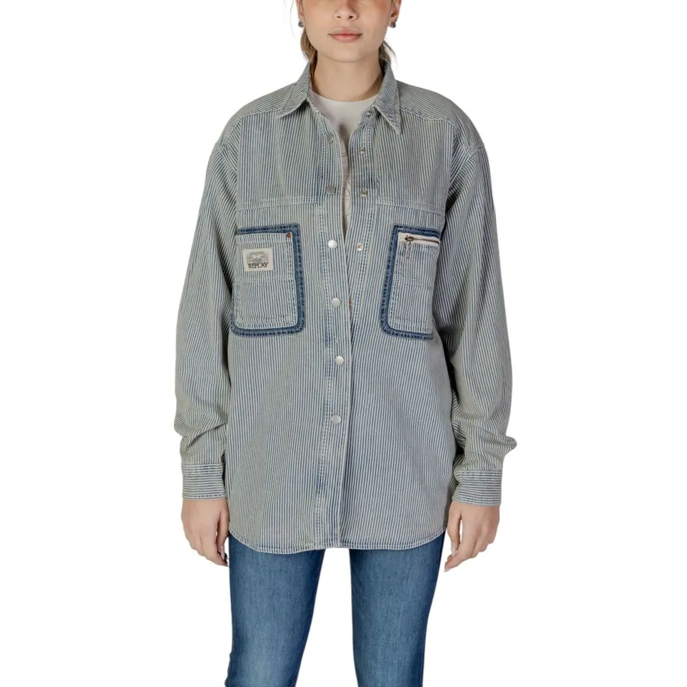 Replay Women's Blue Cotton Sweater