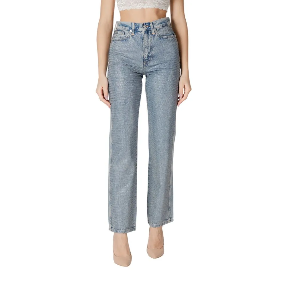 Only Women's Blue Cotton Jeans & Pant
