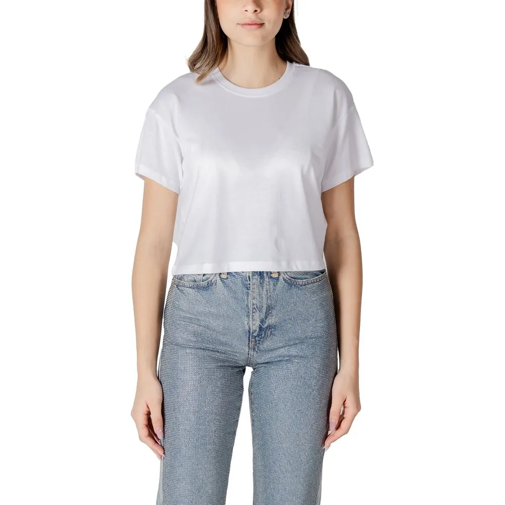Only Women's White Organic Cotton Tops & T-Shirt