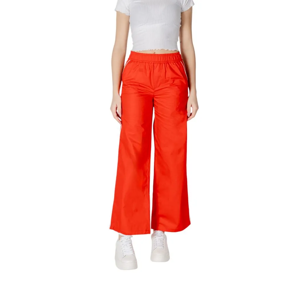 Only Women's Red Cotton Jeans & Pant