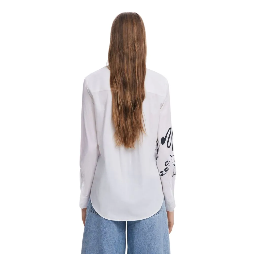 Desigual Women's White Cotton Sweater