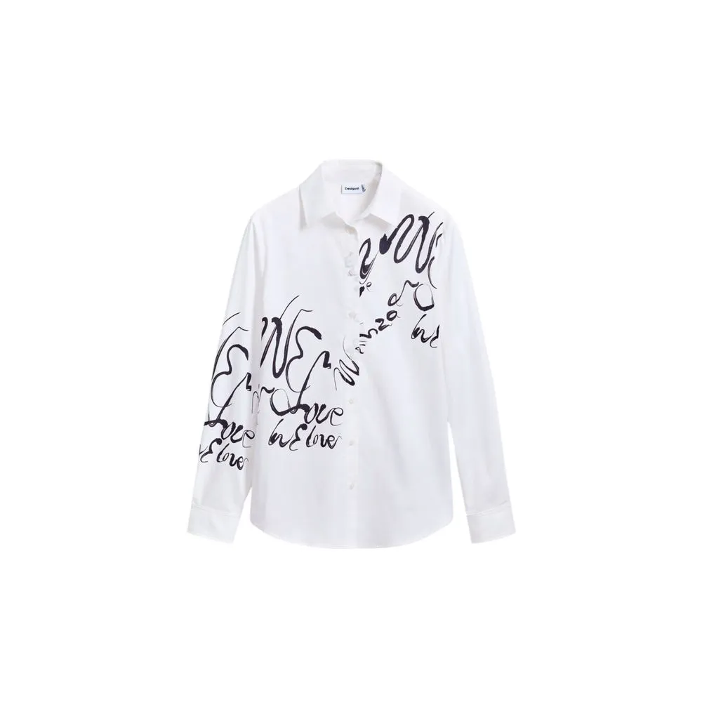 Desigual Women's White Cotton Sweater