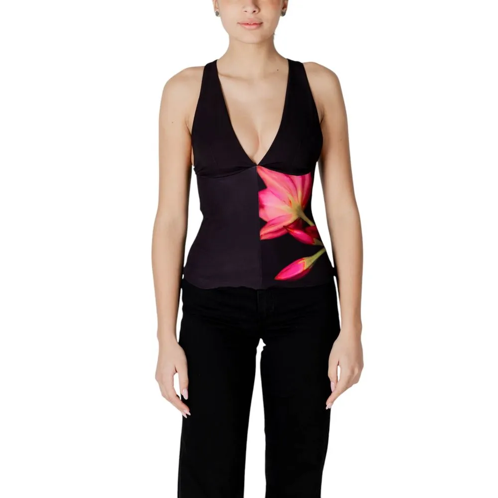 Desigual Women's Black Polyester Tops & T-Shirt