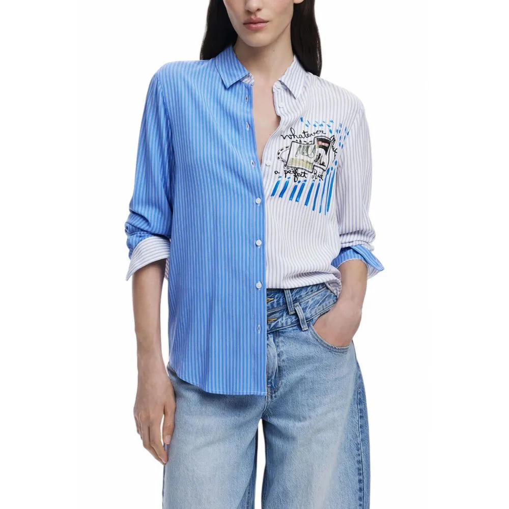 Desigual Women's Light Blue Viscose Sweater