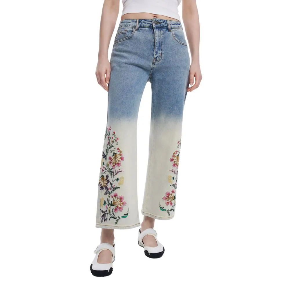Desigual Women's Light Blue Cotton Jeans & Pant