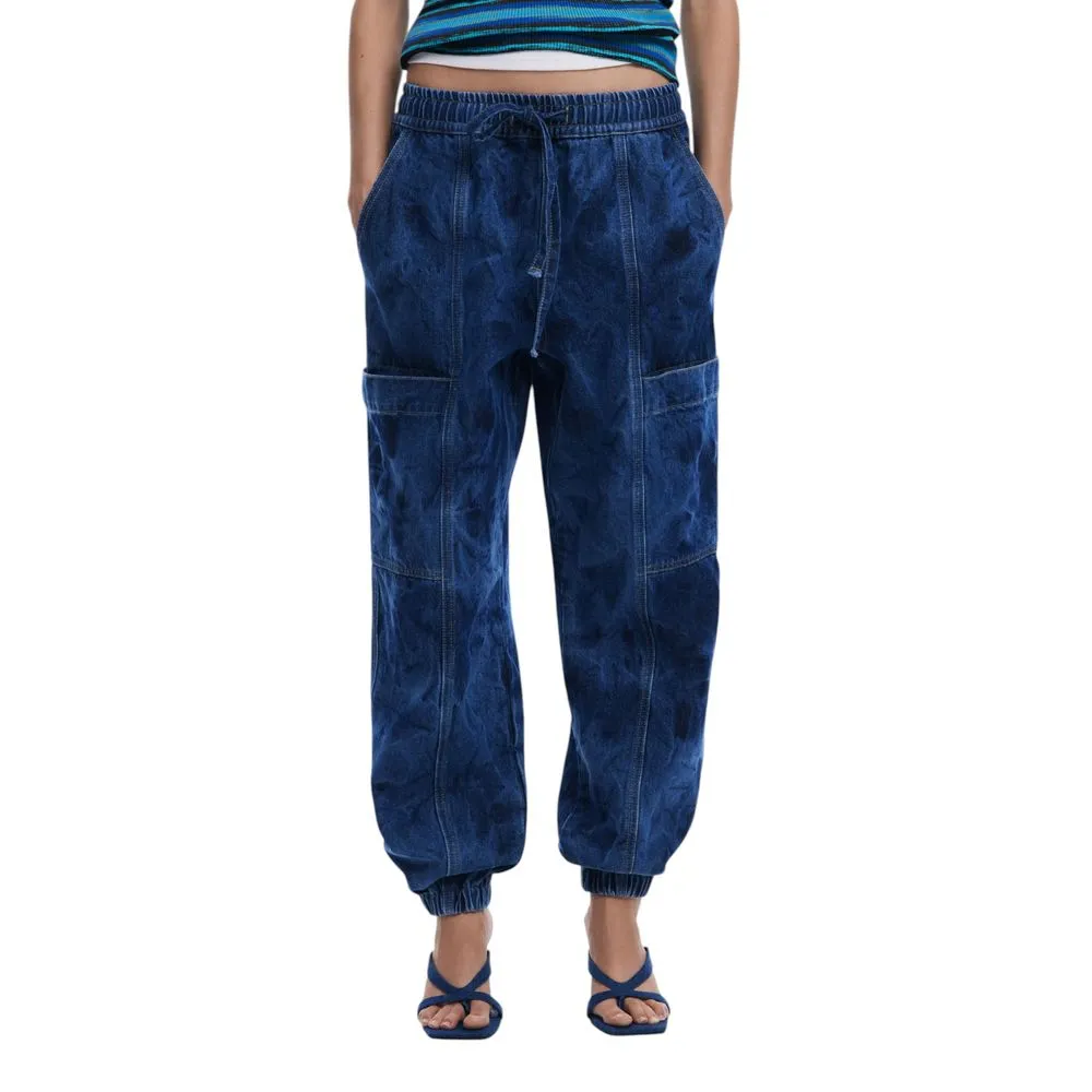 Desigual Women's Blue Cotton Jeans & Pant