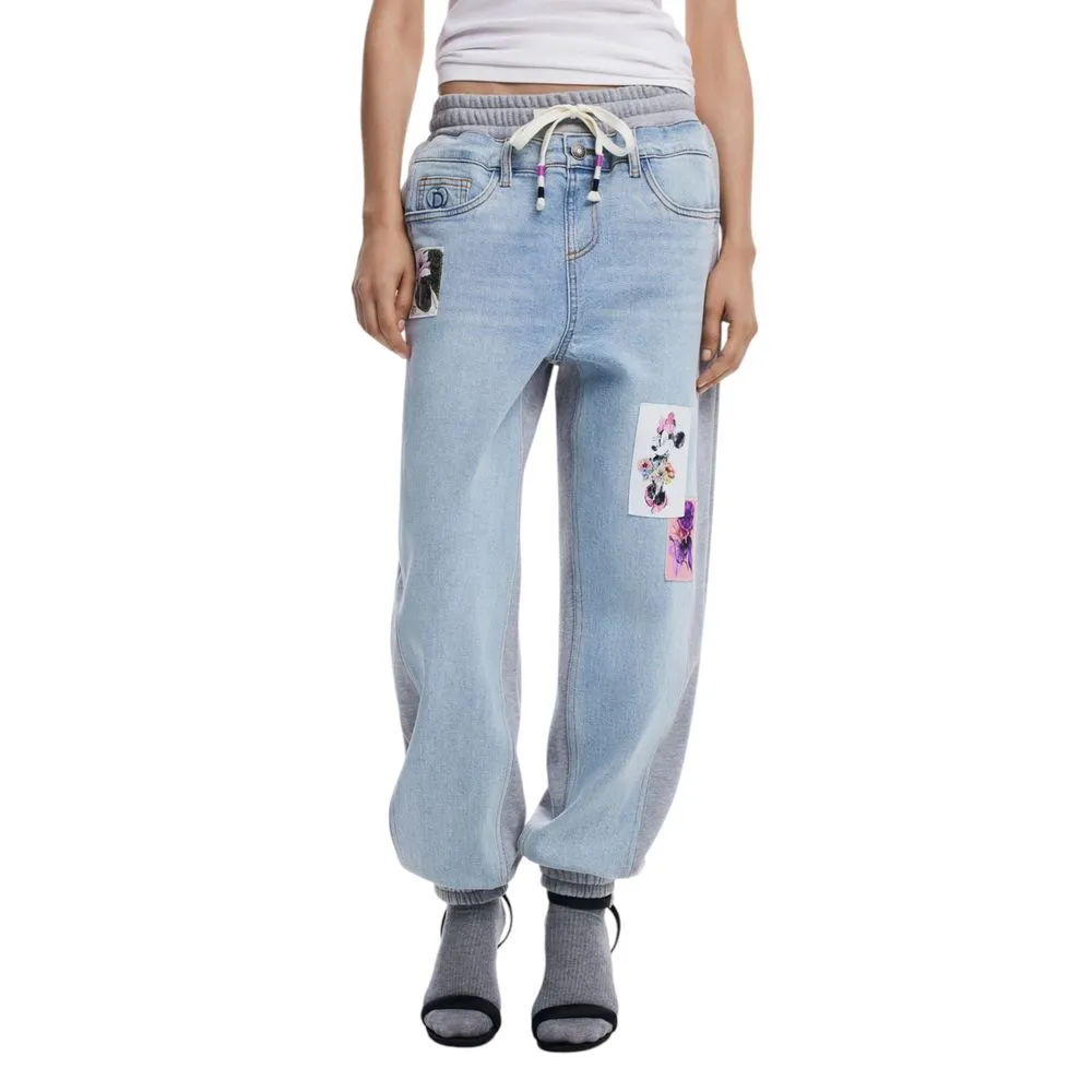 Desigual Women's Light Blue Cotton Jeans & Pant